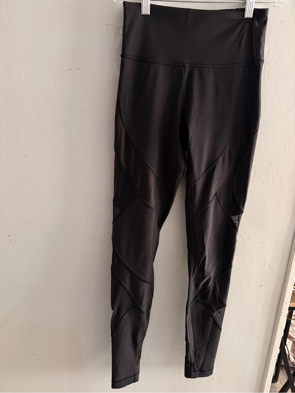 lululemon athletica Black Mesh-Detail High-Rise Leggings
